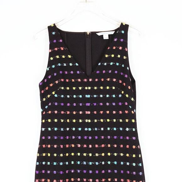 Diane Von Furstenberg Womens Sheath Dress Size 8 Wool Sleeveless Classic Career - Picture 2 of 8
